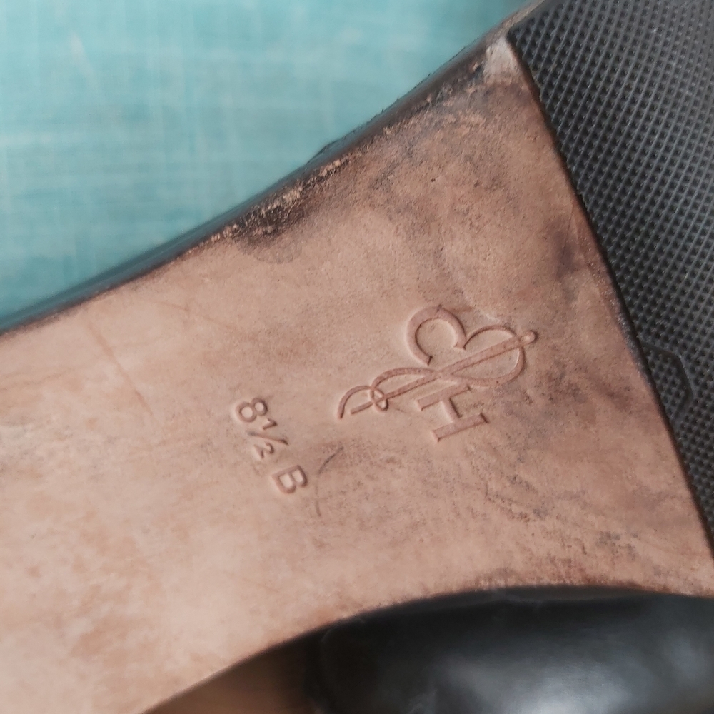Cole Haan boots size 8.5 Black Leather Heeled Ankle 3.5" heels - Picture 9 of 16